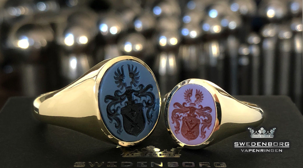 Klackring med heraldic gravyr Stockholm